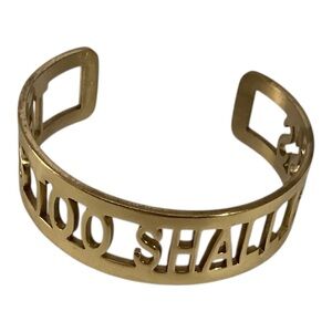 Rustic Cuff Gold Tone This Too Will Pass Cuff Bracelet 1501